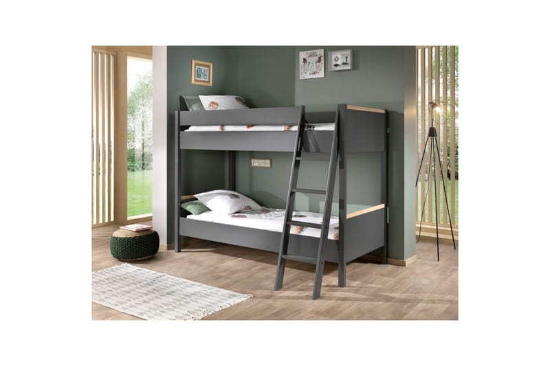 Køjeseng London Antracit - Antracit - Møbler - Børnemøbler - Børneseng & juniorseng - Køjeseng børn