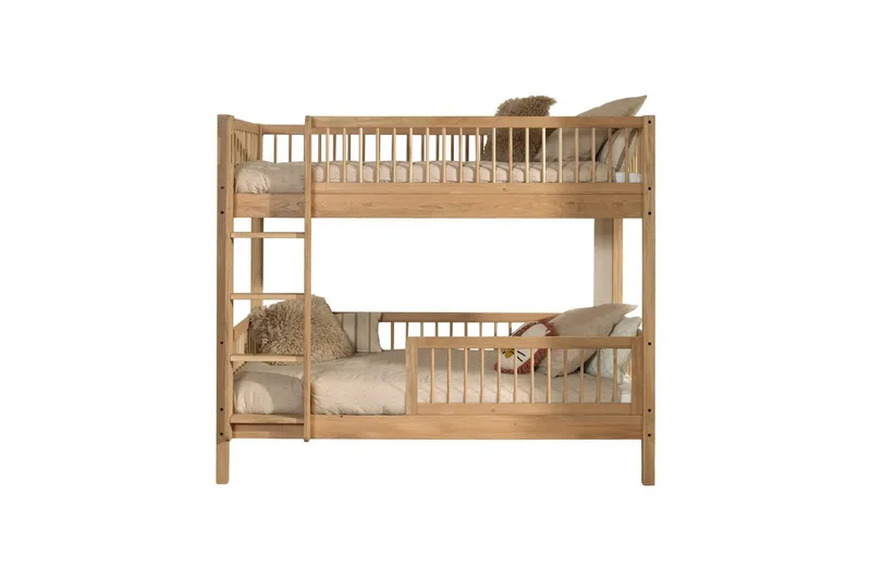 Køjeseng med sikkerhedsgitter Forrest Egetræ - Egetræ - Møbler - Børnemøbler - Børneseng & juniorseng - Køjeseng børn