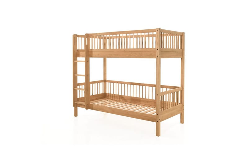 Køjeseng med skuffe og sikkerhedsgitter Forrest Egetræ - Egetræ - Møbler - Børnemøbler - Børneseng & juniorseng - Køjeseng børn