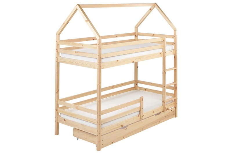 Køjeseng med skuffer Girgols - Brun - Møbler - Børnemøbler - Børneseng & juniorseng - Køjeseng børn