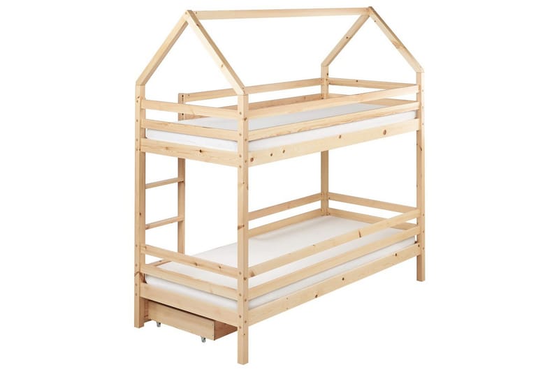 Køjeseng med skuffer Girgols - Brun - Møbler - Børnemøbler - Børneseng & juniorseng - Køjeseng børn