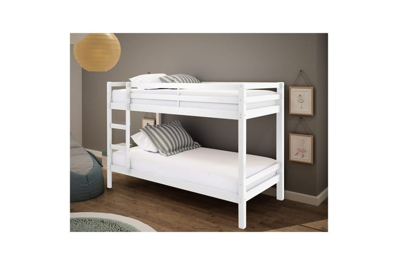 Køjeseng med to liggepladser Loft24 Køjeseng Alpi 208x103x143 cm, hvid Vit - Møbler - Børnemøbler - Børneseng & juniorseng - Køjeseng børn