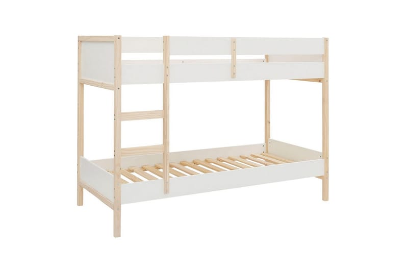 Køjeseng Square Line Hvid, 150x205x96 cm - Hvid, 150x205x96 cm - Møbler - Børnemøbler - Børneseng & juniorseng - Køjeseng børn