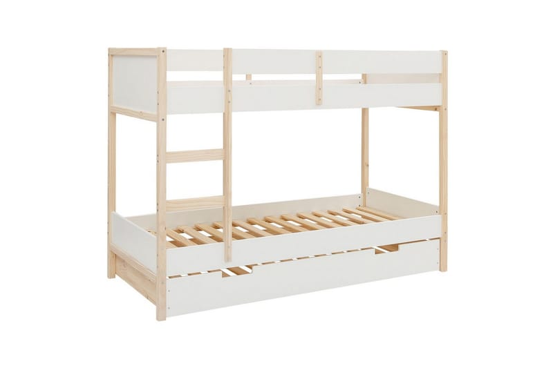 Køjeseng Square Line Hvid, 150x205x96 cm - Hvid, 150x205x96 cm - Møbler - Børnemøbler - Børneseng & juniorseng - Køjeseng børn