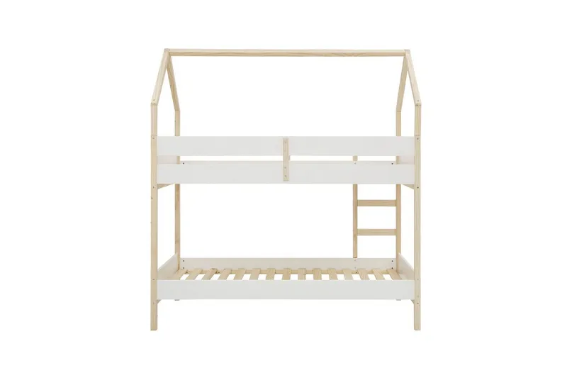 Køjeseng Square Line Hvid, 223x205x96 cm - Hvid, 223x205x96 cm - Møbler - Børnemøbler - Børneseng & juniorseng - Køjeseng børn