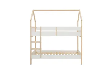 Køjeseng Square Line Hvid, 223x205x96 cm - Hvid, 223x205x96 cm - Møbler - Børnemøbler - Børneseng & juniorseng - Køjeseng børn