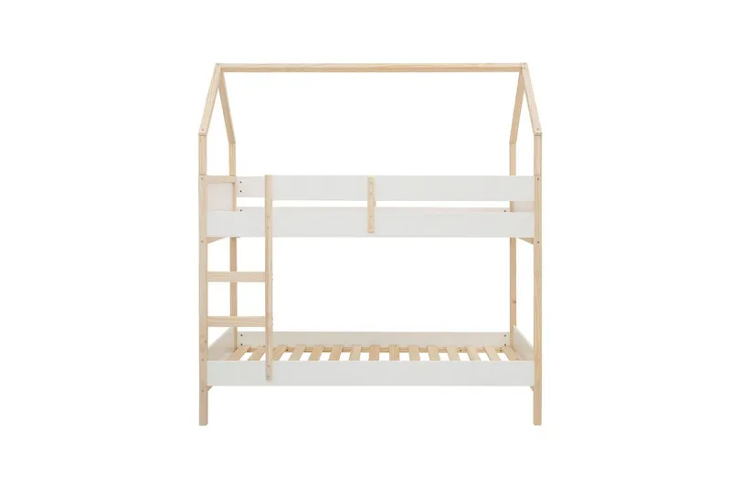 Køjeseng Square Line Hvid, 223x205x96 cm - Hvid, 223x205x96 cm - Møbler - Børnemøbler - Børneseng & juniorseng - Køjeseng børn