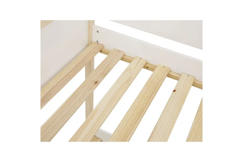Køjeseng Square Line Hvid, 223x205x96 cm - Hvid, 223x205x96 cm - Møbler - Børnemøbler - Børneseng & juniorseng - Køjeseng børn