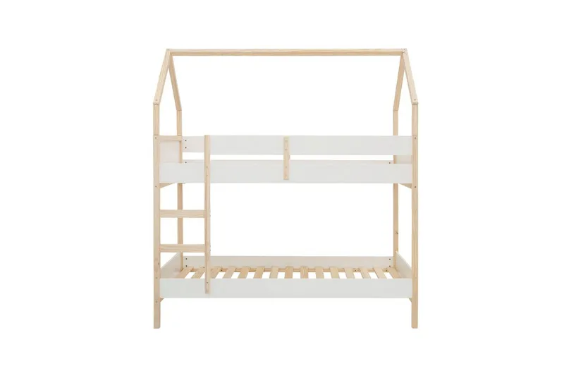 Køjeseng Square Line Hvid, 223x205x96 cm - Hvid, 223x205x96 cm - Møbler - Børnemøbler - Børneseng & juniorseng - Højseng børn