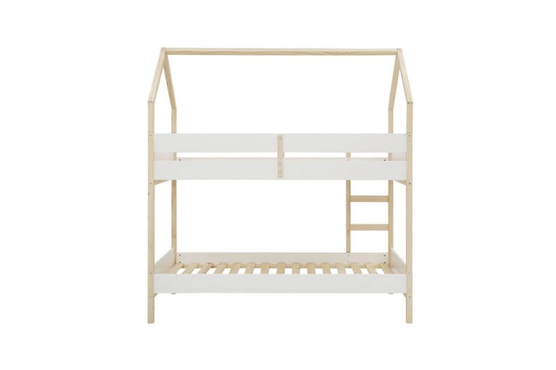 Køjeseng Square Line Hvid, 223x205x96 cm - Hvid, 223x205x96 cm - Møbler - Børnemøbler - Børneseng & juniorseng - Højseng børn