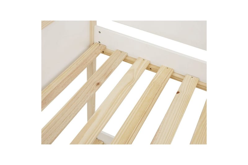 Køjeseng Square Line Hvid, 223x205x96 cm - Hvid, 223x205x96 cm - Møbler - Børnemøbler - Børneseng & juniorseng - Højseng børn