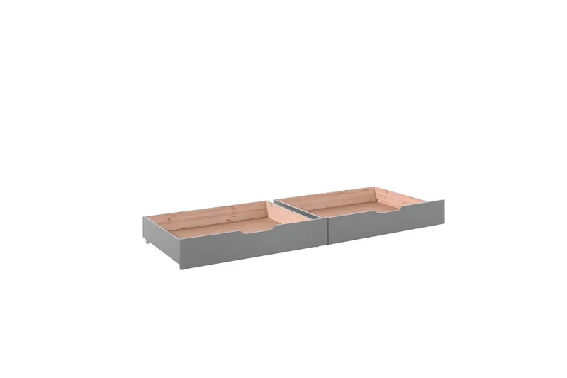 Køjeseng Pino Sæt med 2 skuffer Grå, 180 cm - Grå, 180 cm - Møbler - Børnemøbler - Børneseng & juniorseng - Køjeseng børn