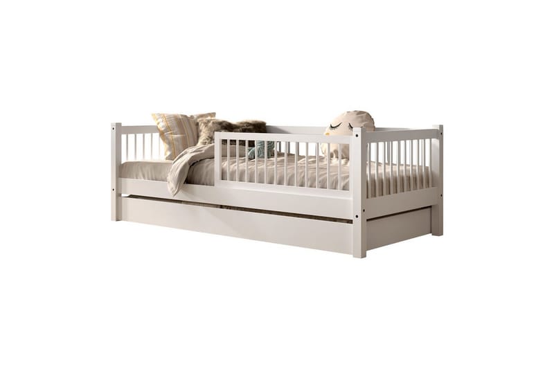 Kahytseng med skuffe og sikkerhedsgitter Forrest Bøg - Bøg - Møbler - Børnemøbler - Børneseng & juniorseng