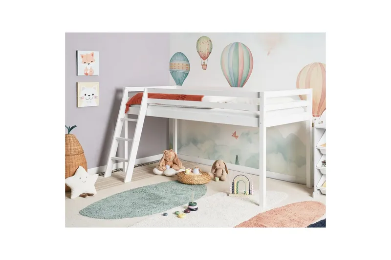 Lav køjeseng Ascoux - Hvid - Møbler - Børnemøbler - Børneseng & juniorseng - Højseng børn