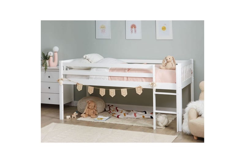 Lav køjeseng Peipin - Hvid - Møbler - Børnemøbler - Børneseng & juniorseng - Højseng børn