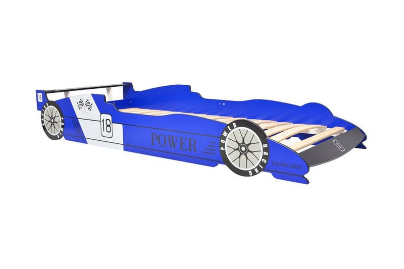 Led Racerbilseng Til Børn 90 X 200 Cm Blå - Blå - Børneseng & juniorseng - Enkeltseng barn