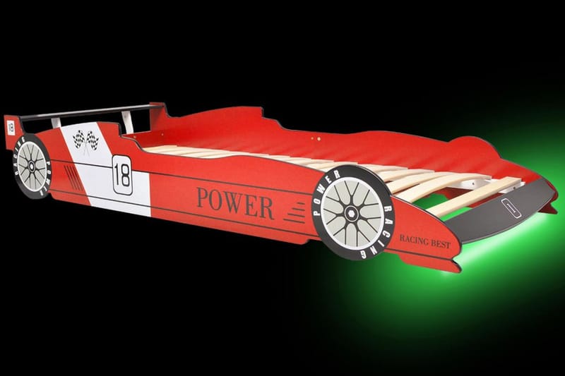 Led Racerbilseng Til Børn 90 X 200 Cm Rød - Rød - Børneseng & juniorseng - Enkeltseng barn