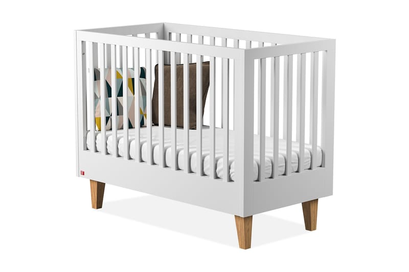 Lounge Tremmeseng 70x140 cm Træ/Natur/Hvid - VOX - Møbler - Børnemøbler - Børneseng & juniorseng - Tremmeseng