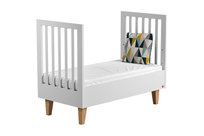 Lounge Tremmeseng 70x140 cm Træ/Natur/Hvid - VOX - Møbler - Børnemøbler - Børneseng & juniorseng - Tremmeseng