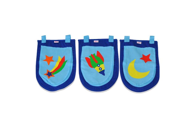 Mellemhøj seng med rutsjebane og matchende tekstilsæt (legetæppe og opbevaringslommer) Scott Astro - Astro - Møbler - Børnemøbler - Børneseng & juniorseng - Højseng børn