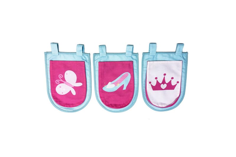 Mellemhøj seng med stige og matchende tekstilsæt (legetæppe, tunnel og opbevaringslommer) Scott Prinsesse - Prinsesse - Møbler - Børnemøbler - Børneseng & juniorseng - Højseng børn