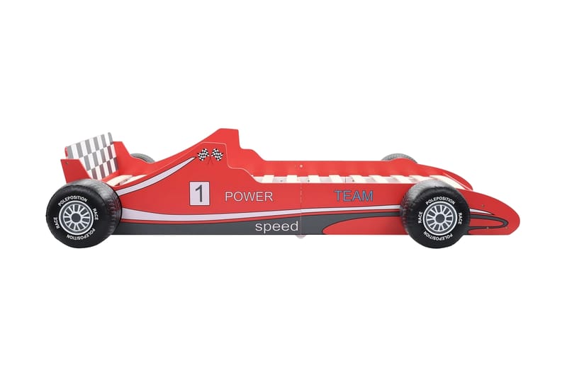 Racerbilseng Til Børn 90 X 200 Cm Rød - Rød - Møbler - Børnemøbler - Børneseng & juniorseng