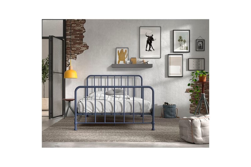 Seng Bronxx Blå, 140 x 200 cm - Blå, 140 x 200 cm - Møbler - Børnemøbler - Børneseng & juniorseng