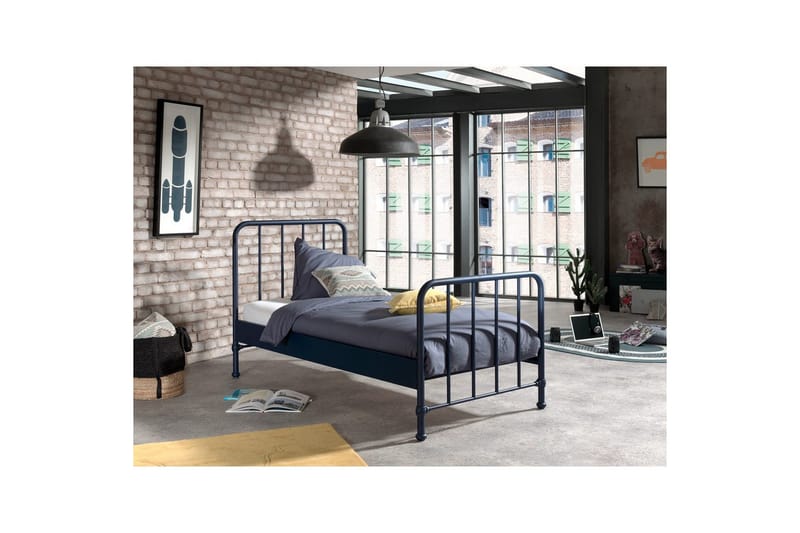 Seng Bronxx Blå, 90 x 200 cm - Blå, 90 x 200 cm - Møbler - Børnemøbler - Børneseng & juniorseng