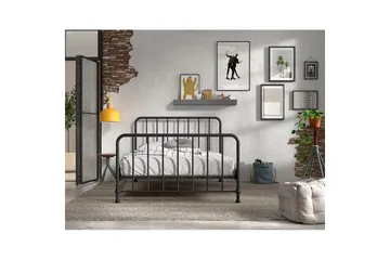 Seng Bronxx Sort, 140 x 200 cm - Sort, 140 x 200 cm - Møbler - Børnemøbler - Børneseng & juniorseng