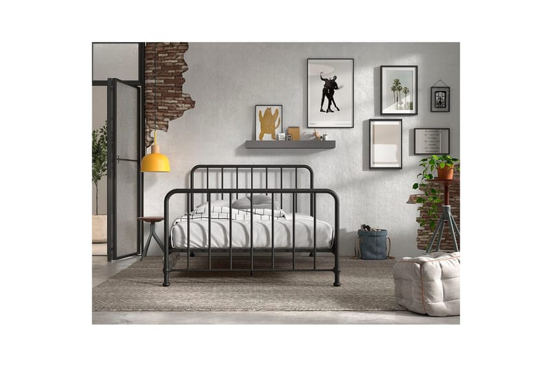 Seng Bronxx Sort, 140 x 200 cm - Sort, 140 x 200 cm - Møbler - Børnemøbler - Børneseng & juniorseng