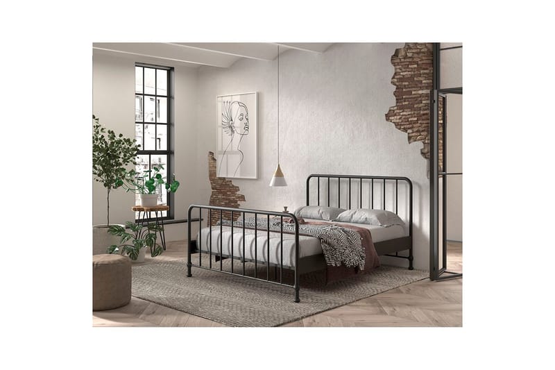 Seng Bronxx Sort, 160 x 200 cm - Sort, 160 x 200 cm - Møbler - Børnemøbler - Børneseng & juniorseng