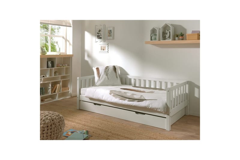 Seng Fritz med 1 skuffe Hvid - Hvid - Møbler - Børnemøbler - Børneseng & juniorseng