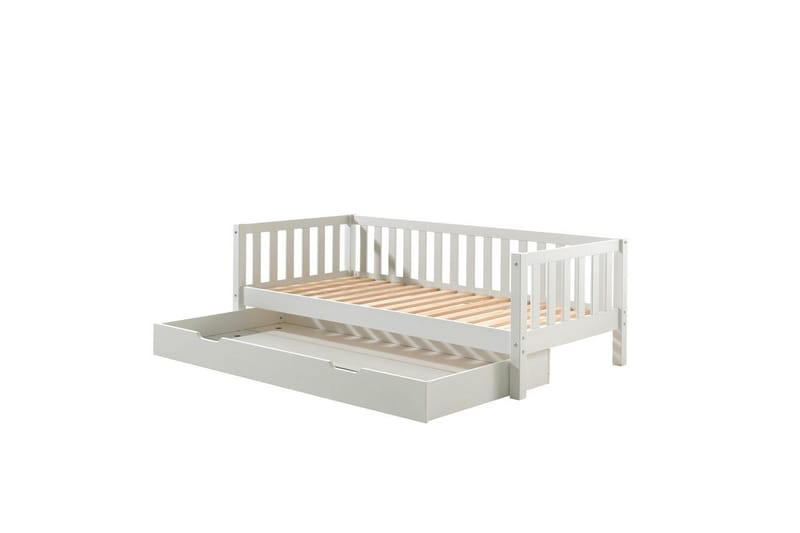 Seng Fritz med 1 skuffe Hvid - Hvid - Møbler - Børnemøbler - Børneseng & juniorseng