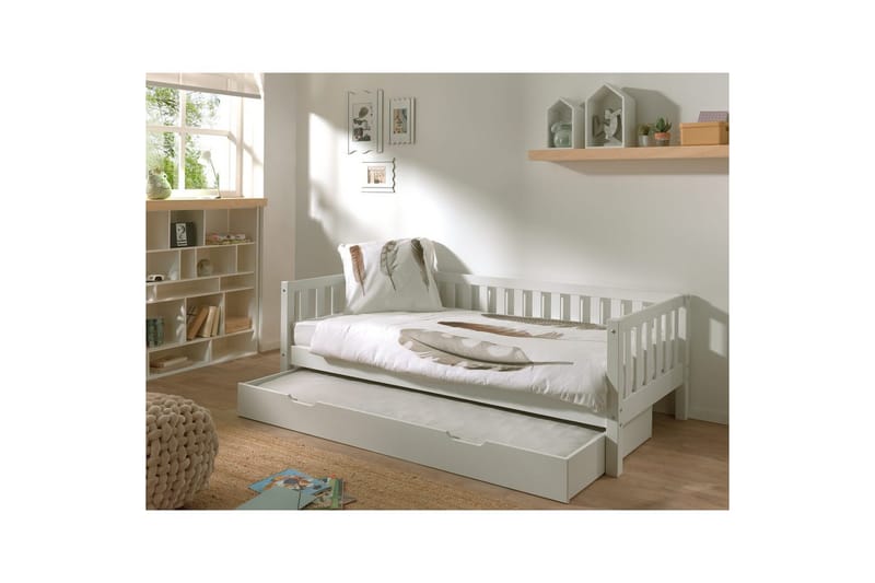 Seng Fritz med 1 skuffe Hvid - Hvid - Møbler - Børnemøbler - Børneseng & juniorseng