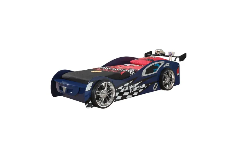 Seng Grand Turismo Blå 90x200 cm Med madras, Med madras