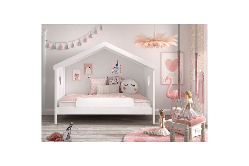 Seng med faldsikring Amori Hvid - Møbler - Børnemøbler - Børneseng & juniorseng - Husseng