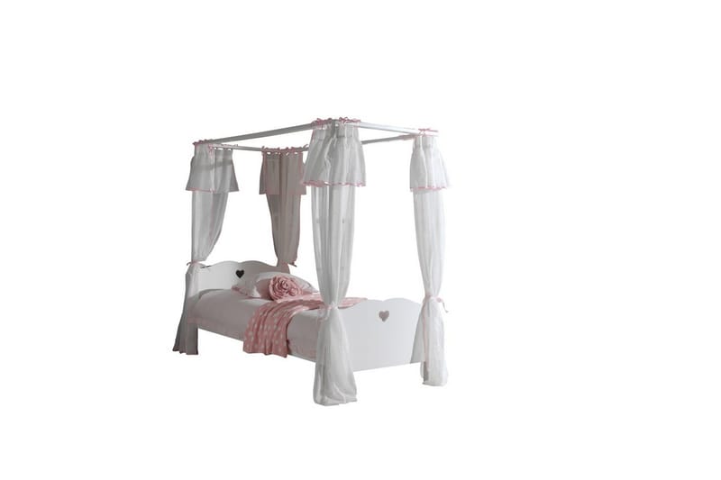 Seng med lamelbund tekstilsæt skuffe Amori Hvid, undefined