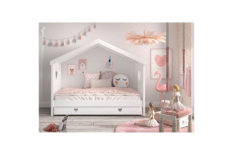 Seng med skuffe Amori Hvid - Møbler - Børnemøbler - Børneseng & juniorseng - Husseng