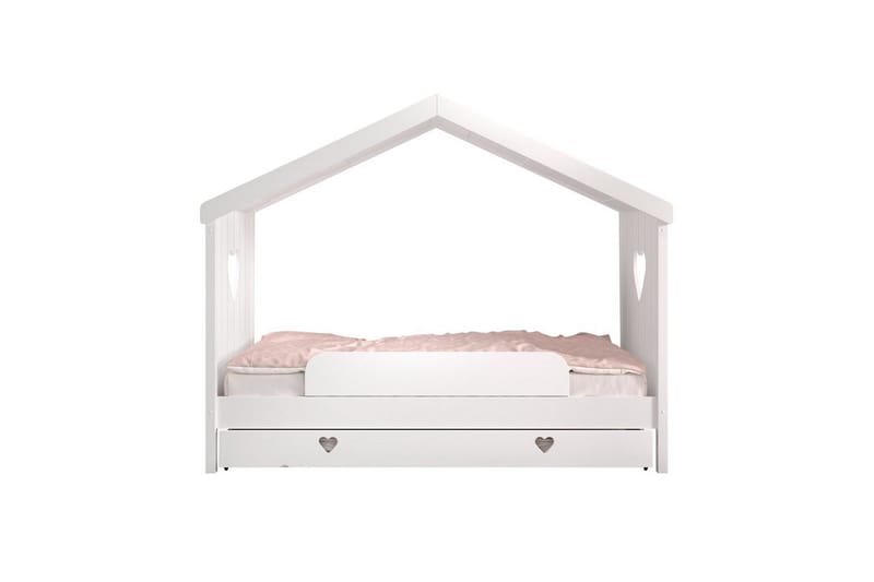 Seng med skuffe faldbeskyttelse Amori Hvid - Møbler - Børnemøbler - Børneseng & juniorseng - Husseng