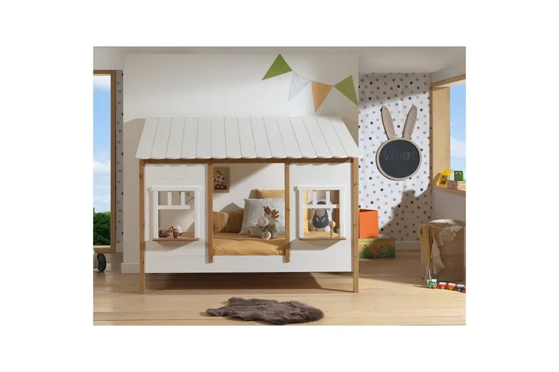 Seng med skuffe HouseBed Brun - Brun - Møbler - Børnemøbler - Børneseng & juniorseng - Husseng