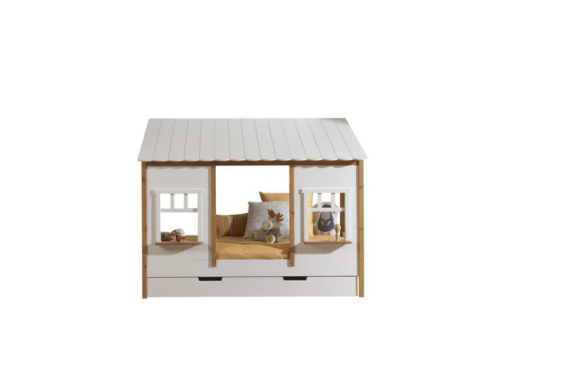 Seng med skuffe HouseBed Brun - Brun - Møbler - Børnemøbler - Børneseng & juniorseng - Husseng