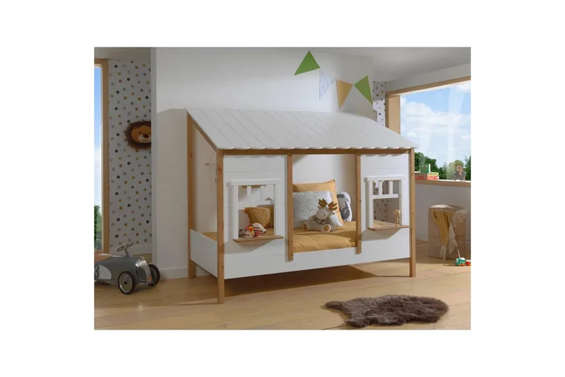 Seng med skuffe HouseBed Brun - Brun - Møbler - Børnemøbler - Børneseng & juniorseng - Husseng