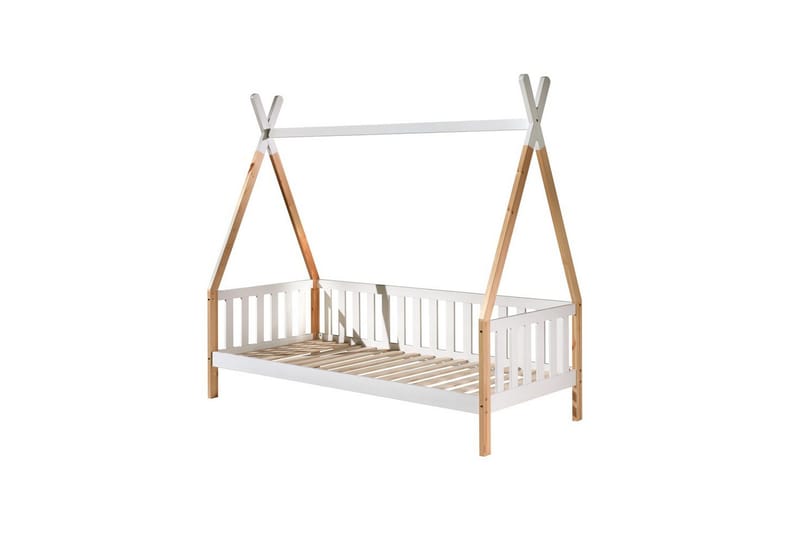 Seng med Skuffe Tipi Hvid, Med hegn - Hvid, Med hegn - Møbler - Børnemøbler - Børneseng & juniorseng - Husseng