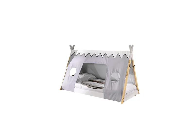 Seng med Tekstil Tipi 90x200 cm Uden ben, Uden ben