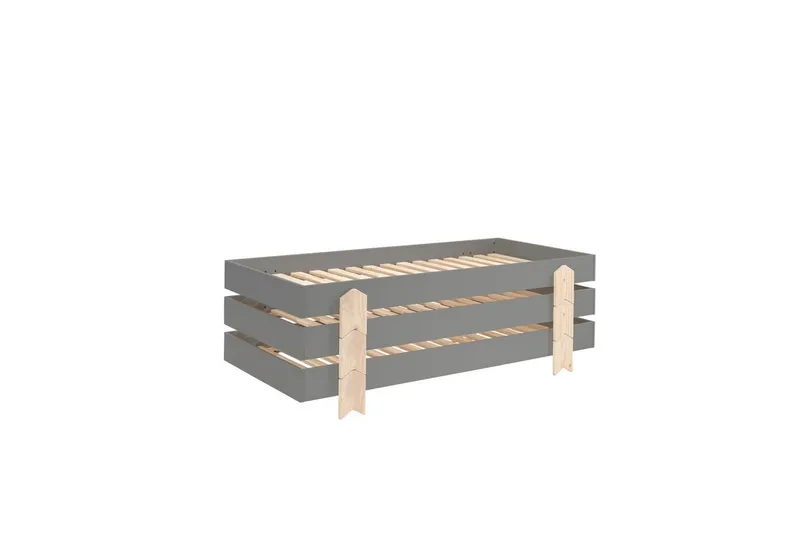 Seng Modulo med Pil Ben Grå, 3, Grå, 3