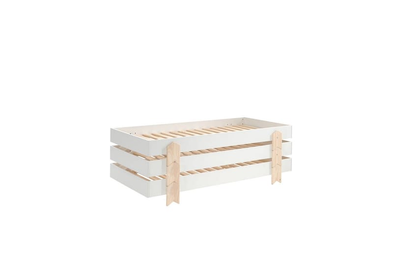 Seng Modulo med Pil Ben Hvid, 3 - Hvid, 3 - Møbler - Børnemøbler - Børneseng & juniorseng