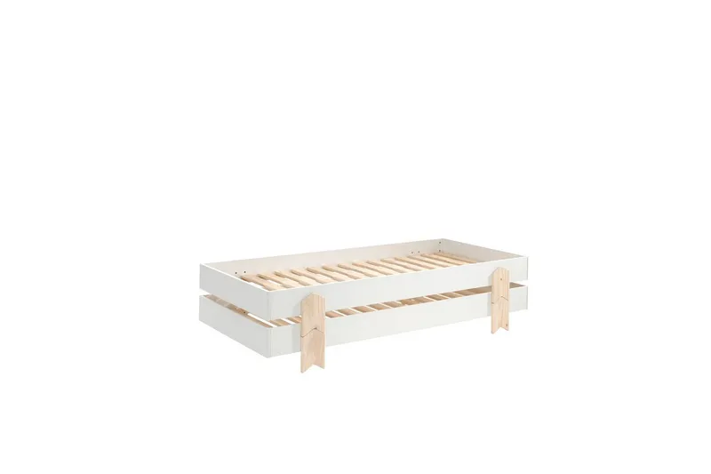 Seng Modulo med Pil Ben Hvid, 2 - Hvid, 2 - Møbler - Børnemøbler - Børneseng & juniorseng