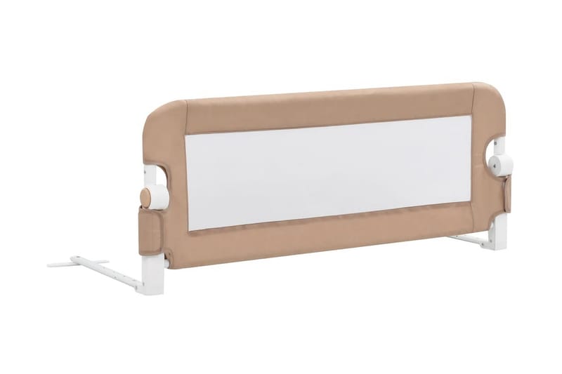 sengegelænder til barneseng 102 x 42 cm polyester gråbrun - Brun - Møbler - Børnemøbler - Børneseng & juniorseng