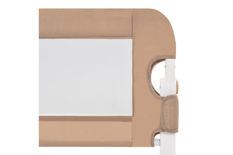 sengegelænder til barneseng 102 x 42 cm polyester gråbrun - Brun - Møbler - Børnemøbler - Børneseng & juniorseng
