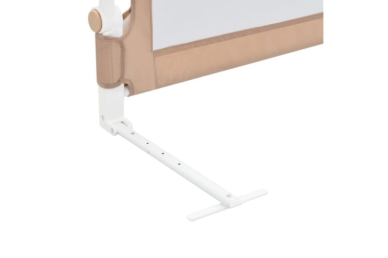 sengegelænder til barneseng 102 x 42 cm polyester gråbrun - Brun - Møbler - Børnemøbler - Børneseng & juniorseng
